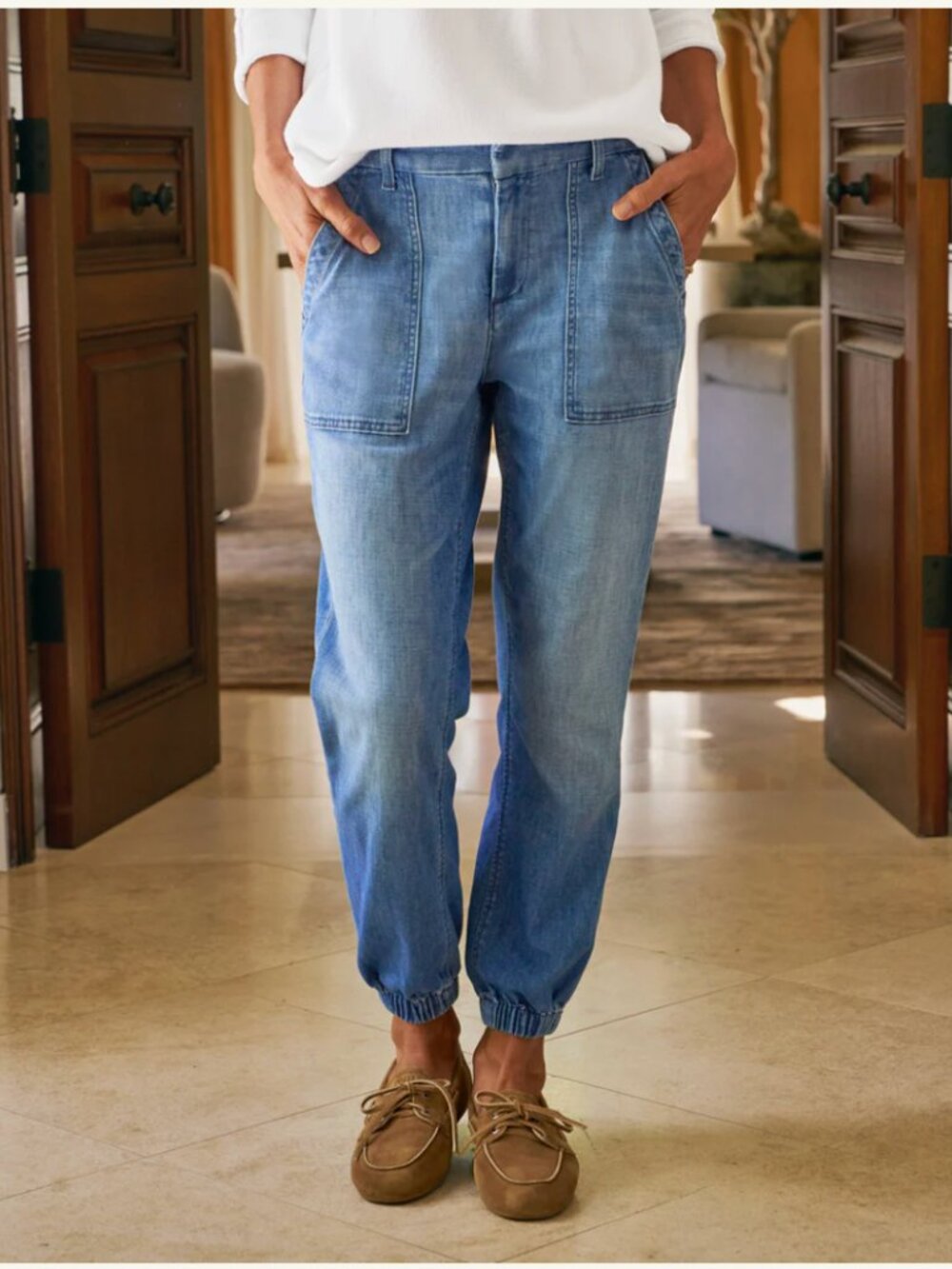 Frank & Eileen Jameson Jogger Utility Jean Sz 6